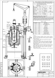 High-Pressure Jacketed Laboratory Reactor 25 L scheme